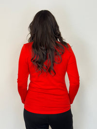 EBONY_WOMENS 100% MERINO (210) LONG SLEEVE CREW TOP TANGERINE _ WOMENS 100% MERINO (210) LONG SLEEVE CREW TOP TANGERINE _ Ebony Boutique NZ