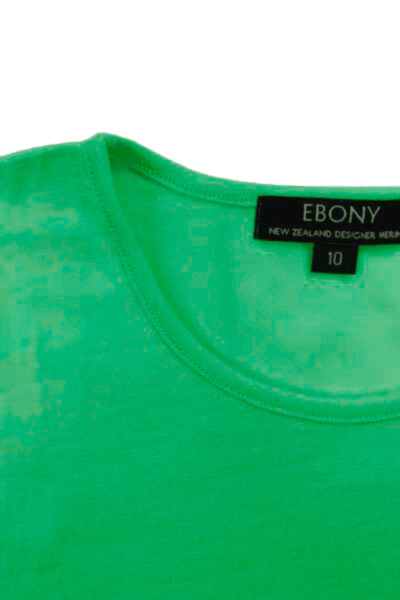 EBONY_WOMENS 100% MERINO (210) LONG SLEEVE CREW TOP VERDE _ WOMENS 100% MERINO (210) LONG SLEEVE CREW TOP VERDE _ Ebony Boutique NZ