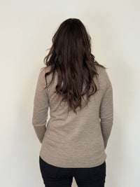 EBONY_WOMENS 100% MERINO (210) LONG SLEEVE HIGH NECK TOP CAPPUCCINO _ WOMENS 100% MERINO (210) LONG SLEEVE HIGH NECK TOP CAPPUCCINO _ Ebony Boutique NZ