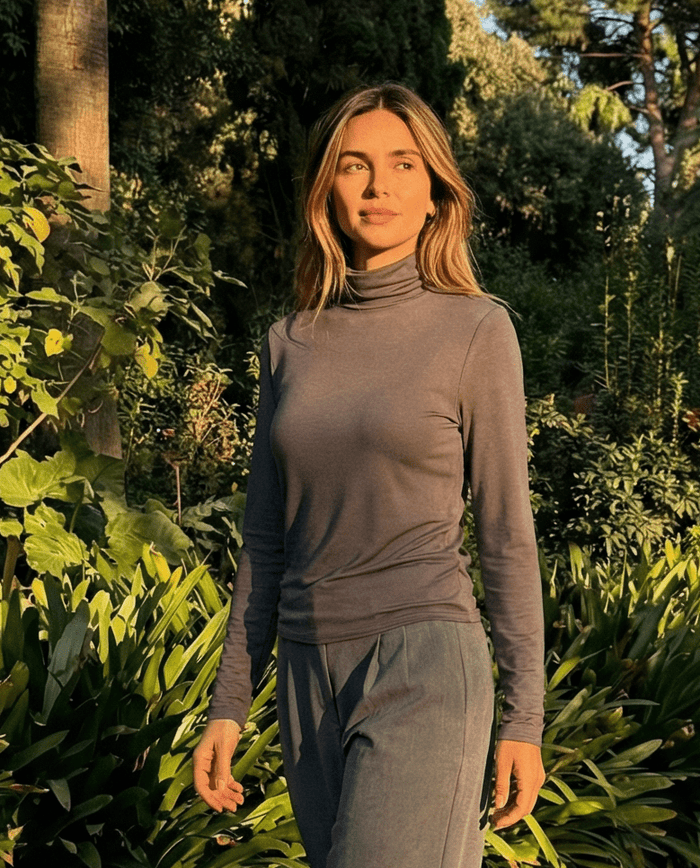 WOMENS 100% MERINO (210) LONG SLEEVE HIGH NECK TOP MOCHA EBAS515_by_EBONY_women's_in_New Zealand_ WOMENS 100% MERINO (210) LONG SLEEVE HIGH NECK TOP MOCHA EBAS515 _