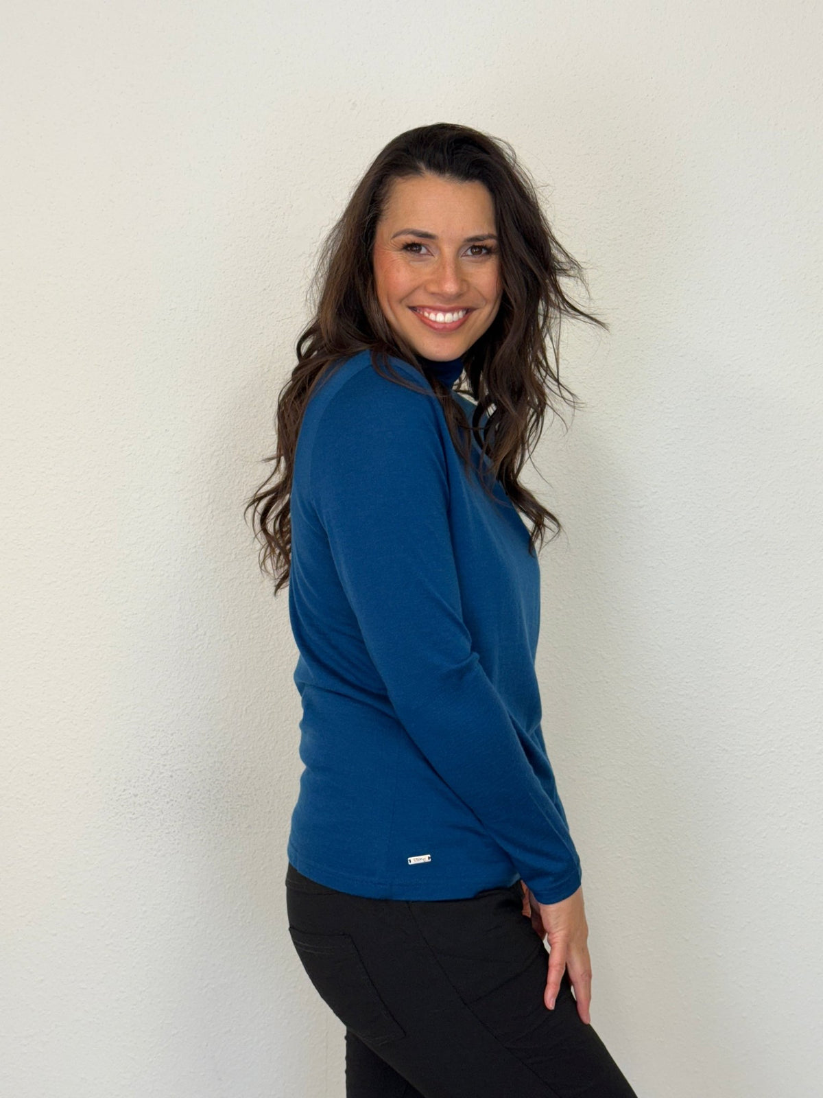 EBONY_WOMENS 100% MERINO (210) LONG SLEEVE HIGH NECK TOP TWILIGHT EBAS515 _ WOMENS 100% MERINO (210) LONG SLEEVE HIGH NECK TOP TWILIGHT EBAS515 _ Ebony Boutique NZ