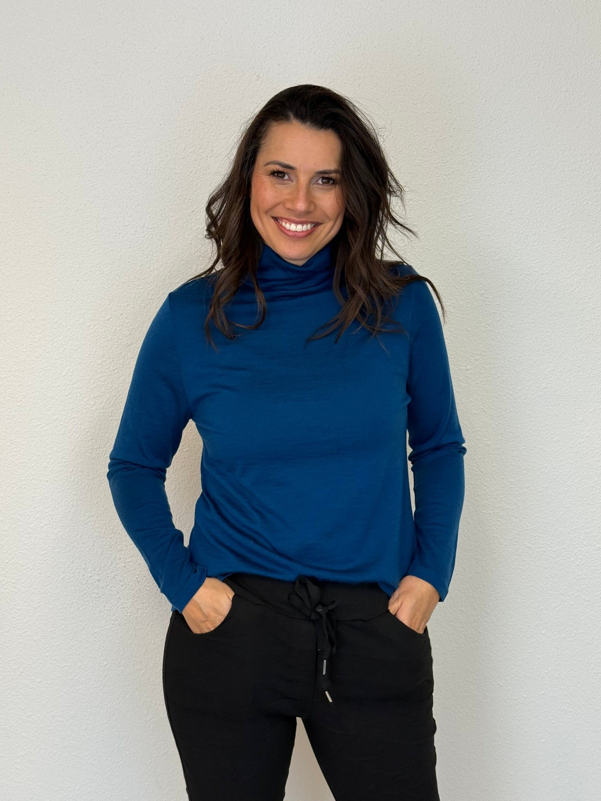 EBONY_WOMENS 100% MERINO (210) LONG SLEEVE HIGH NECK TOP TWILIGHT EBAS515 _ WOMENS 100% MERINO (210) LONG SLEEVE HIGH NECK TOP TWILIGHT EBAS515 _ Ebony Boutique NZ