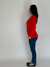 EBONY_WOMENS 100% MERINO (210) LONG SLEEVE SATIN CREW TOP TANGERINE EBAS503 _ WOMENS 100% MERINO (210) LONG SLEEVE SATIN CREW TOP TANGERINE EBAS503 _ Ebony Boutique NZ