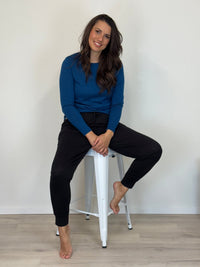 EBONY_WOMENS 100% MERINO (210) LONG SLEEVE SATIN CREW TOP TWILIGHT EBAS503 _ WOMENS 100% MERINO (210) LONG SLEEVE SATIN CREW TOP TWILIGHT EBAS503 _ Ebony Boutique NZ
