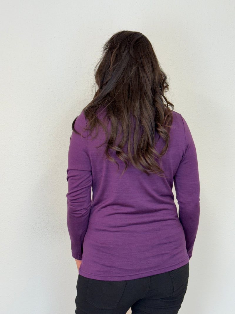 EBONY_WOMENS 100% MERINO (210) LONG SLEEVE TURTLE NECK JUMPER ITALIAN PLUM _ WOMENS 100% MERINO (210) LONG SLEEVE TURTLE NECK JUMPER ITALIAN PLUM _ Ebony Boutique NZ