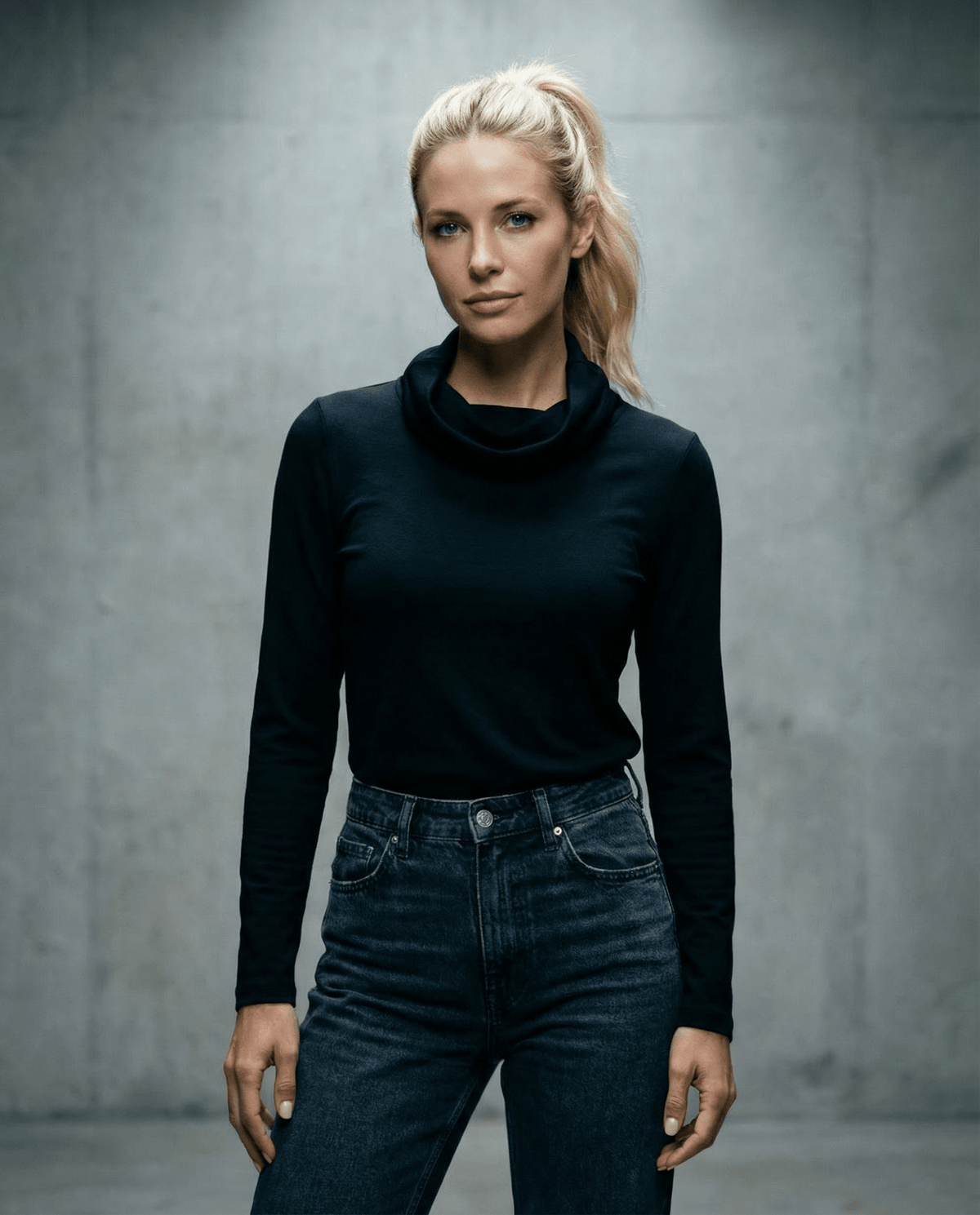 WOMENS 100% MERINO WOOL (210) COWL NECK LONG SLEEVE JUMPER BLACK EBAS569_by_EBONY_women's_in_New Zealand_ WOMENS 100% MERINO WOOL (210) COWL NECK LONG SLEEVE JUMPER BLACK EBAS569 _