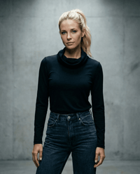 WOMENS 100% MERINO WOOL (210) COWL NECK LONG SLEEVE JUMPER BLACK EBAS569_by_EBONY_women's_in_New Zealand_ WOMENS 100% MERINO WOOL (210) COWL NECK LONG SLEEVE JUMPER BLACK EBAS569 _