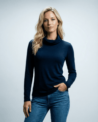 WOMENS 100% MERINO WOOL (210) COWL NECK LONG SLEEVE JUMPER FRENCH NAVY EBAS569_by_EBONY_women's_in_New Zealand_ WOMENS 100% MERINO WOOL (210) COWL NECK LONG SLEEVE JUMPER FRENCH NAVY EBAS569 _