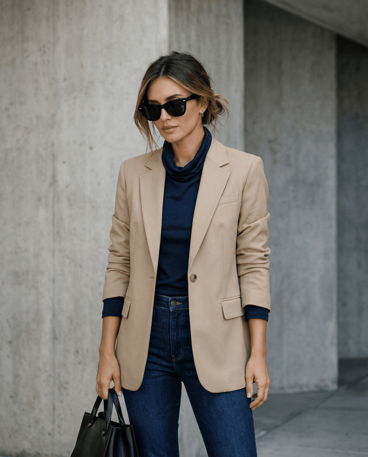 WOMENS 100% MERINO WOOL (210) COWL NECK LONG SLEEVE JUMPER FRENCH NAVY EBAS569_by_EBONY_women's_in_New Zealand_ WOMENS 100% MERINO WOOL (210) COWL NECK LONG SLEEVE JUMPER FRENCH NAVY EBAS569 _