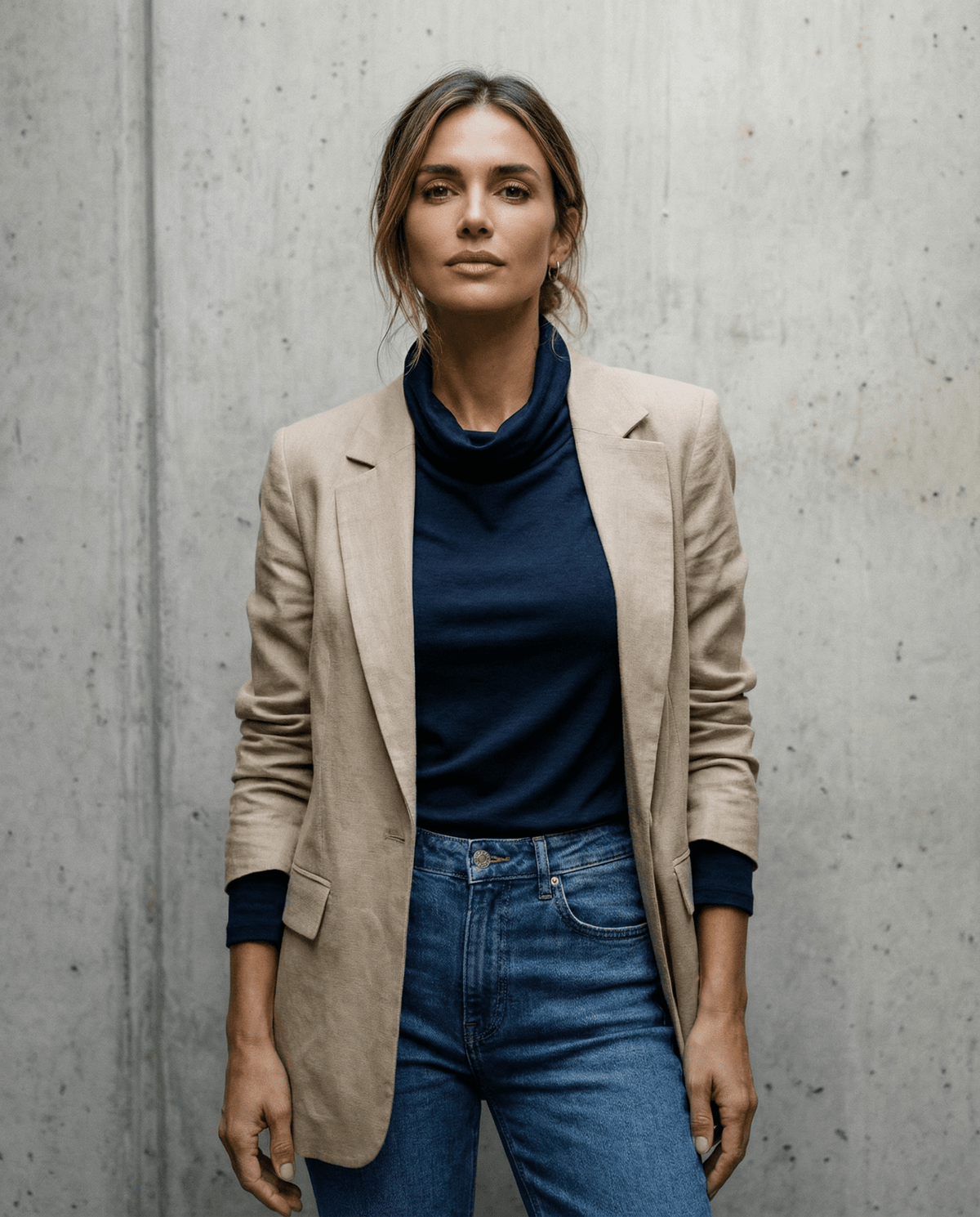 WOMENS 100% MERINO WOOL (210) COWL NECK LONG SLEEVE JUMPER FRENCH NAVY EBAS569_by_EBONY_women's_in_New Zealand_ WOMENS 100% MERINO WOOL (210) COWL NECK LONG SLEEVE JUMPER FRENCH NAVY EBAS569 _