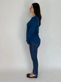 EBONY_WOMENS 100% MERINO WOOL (210) CURVE HEM LONG SLEEVE JUMPER TWILIGHT EBAS583 _ WOMENS 100% MERINO WOOL (210) CURVE HEM LONG SLEEVE JUMPER TWILIGHT EBAS583 _ Ebony Boutique NZ