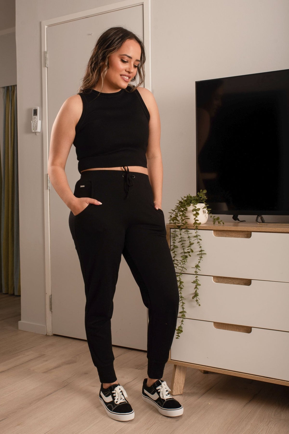 EBONY_WOMEN'S 100% MERINO WOOL (210) JOGGER PANTS BLACK _ WOMEN'S 100% MERINO WOOL (210) JOGGER PANTS BLACK _ Ebony Boutique NZ