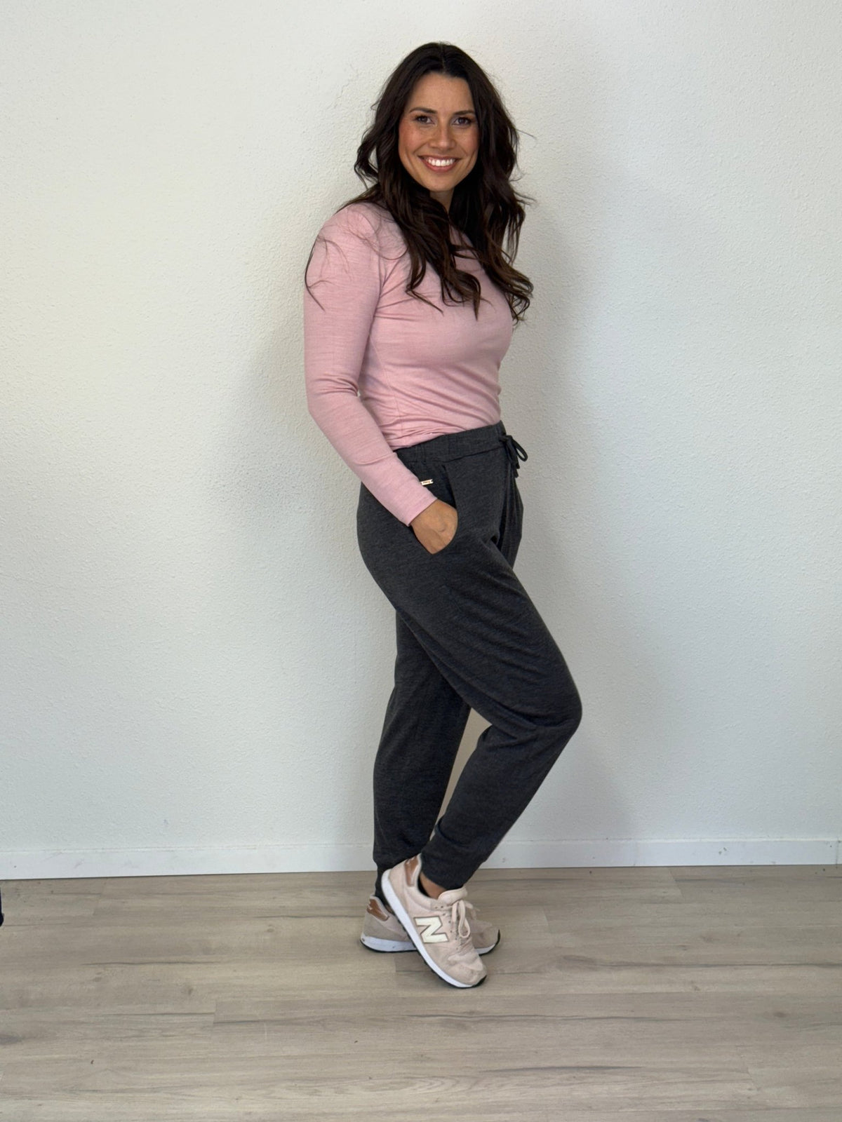 EBONY_WOMEN'S 100% MERINO WOOL (210) JOGGER PANTS CHARCOAL _ WOMEN'S 100% MERINO WOOL (210) JOGGER PANTS CHARCOAL _ Ebony Boutique NZ