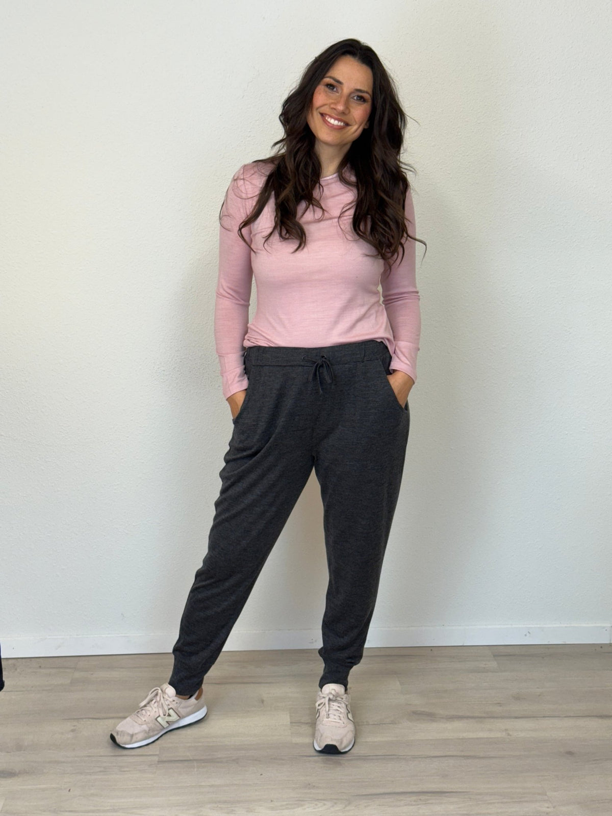 EBONY_WOMEN'S 100% MERINO WOOL (210) JOGGER PANTS CHARCOAL _ WOMEN'S 100% MERINO WOOL (210) JOGGER PANTS CHARCOAL _ Ebony Boutique NZ