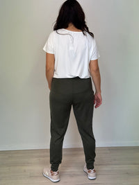 EBONY_WOMEN'S 100% MERINO WOOL (210) JOGGER PANTS KHAKI _ WOMEN'S 100% MERINO WOOL (210) JOGGER PANTS KHAKI _ Ebony Boutique NZ