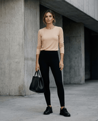 WOMEN'S 100% MERINO WOOL (210) LEGGINGS BLACK EBAS45P_by_EBONY_women's_in_New Zealand_ WOMEN'S 100% MERINO WOOL (210) LEGGINGS BLACK EBAS45P _