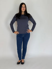 EBONY_WOMEN'S 100% MERINO WOOL (210) LONG SLEEVE CREW TOP EBAS553 _ WOMEN'S 100% MERINO WOOL (210) LONG SLEEVE CREW TOP EBAS553 _ Ebony Boutique NZ