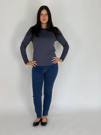 EBONY_WOMEN'S 100% MERINO WOOL (210) LONG SLEEVE CREW TOP EBAS553 _ WOMEN'S 100% MERINO WOOL (210) LONG SLEEVE CREW TOP EBAS553 _ Ebony Boutique NZ