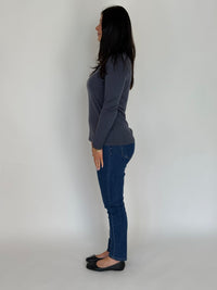 EBONY_WOMEN'S 100% MERINO WOOL (210) LONG SLEEVE CREW TOP EBAS553 _ WOMEN'S 100% MERINO WOOL (210) LONG SLEEVE CREW TOP EBAS553 _ Ebony Boutique NZ