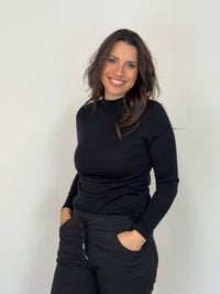 EBONY_WOMEN'S 100% MERINO WOOL (210) LONG SLEEVE TURTLE NECK JUMPER BLACK EBAS504 _ WOMEN'S 100% MERINO WOOL (210) LONG SLEEVE TURTLE NECK JUMPER BLACK EBAS504 _ Ebony Boutique NZ