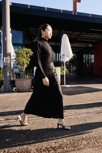 EBONY_WOMEN'S 100% MERINO WOOL (210) LONG SLEEVE TURTLE NECK JUMPER BLACK EBAS504 _ WOMEN'S 100% MERINO WOOL (210) LONG SLEEVE TURTLE NECK JUMPER BLACK EBAS504 _ Ebony Boutique NZ