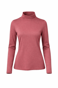WOMEN'S 100% MERINO WOOL (210) LONG SLEEVE TURTLE NECK JUMPER BRICK EBAS504_by_EBONY_women's_in_New Zealand_ WOMEN'S 100% MERINO WOOL (210) LONG SLEEVE TURTLE NECK JUMPER BRICK EBAS504 _