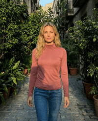 WOMEN'S 100% MERINO WOOL (210) LONG SLEEVE TURTLE NECK JUMPER BRICK EBAS504_by_EBONY_women's_in_New Zealand_ WOMEN'S 100% MERINO WOOL (210) LONG SLEEVE TURTLE NECK JUMPER BRICK EBAS504 _