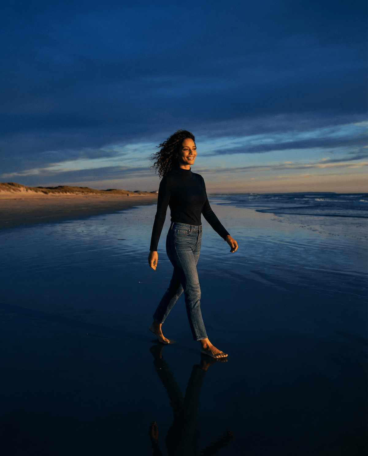 WOMEN'S 100% MERINO WOOL (210) LONG SLEEVE TURTLE NECK JUMPER FRENCH NAV EBAS504_by_EBONY_women's_in_New Zealand_ WOMEN'S 100% MERINO WOOL (210) LONG SLEEVE TURTLE NECK JUMPER FRENCH NAV EBAS504 _