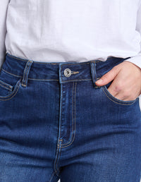 ADA FULL LENGTH JEAN DARK BLUE WASH_by_ELM_women's_in_New Zealand_ DETAIL _