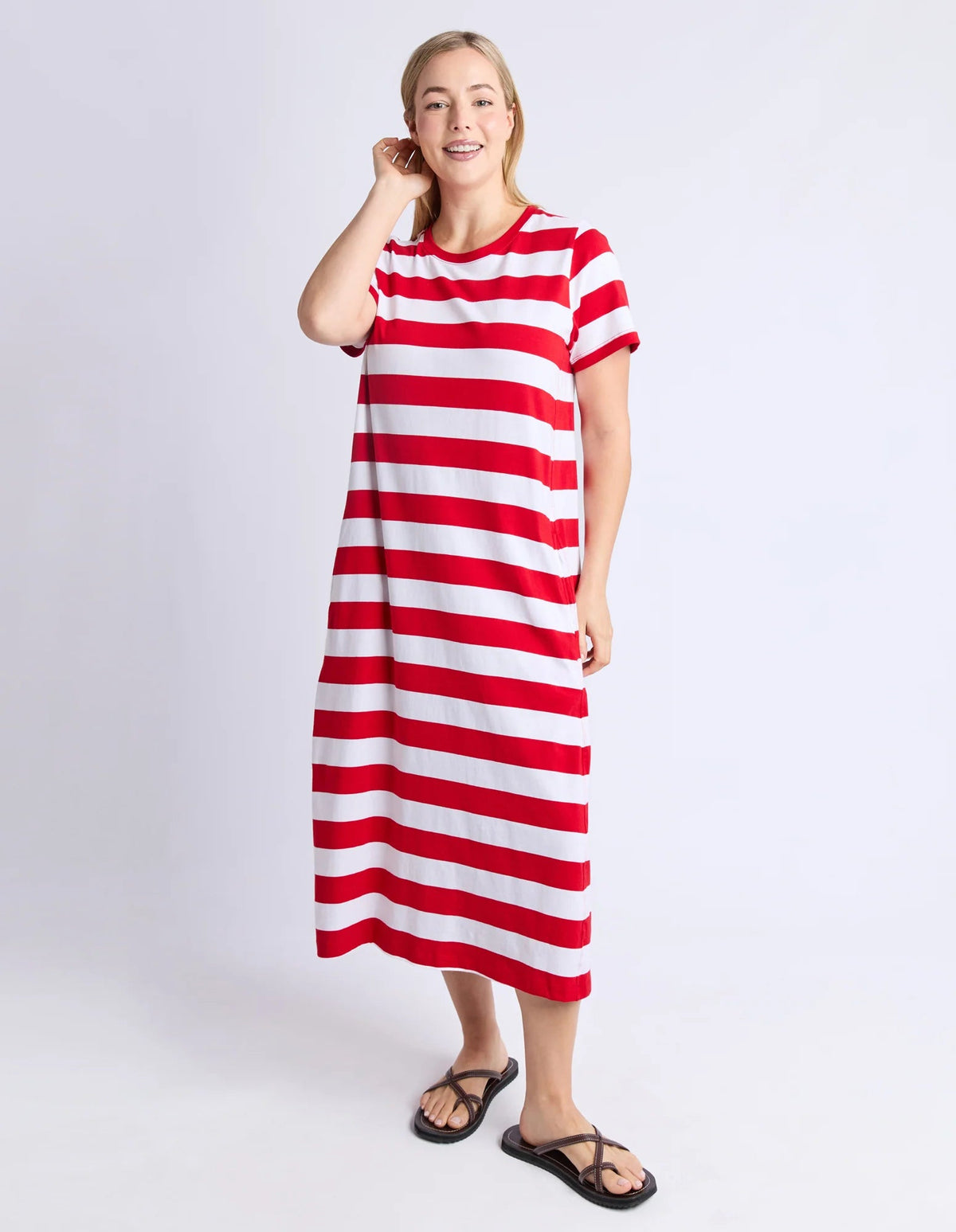 ELM_ADIRA DRESS STRIPE _ ADIRA DRESS STRIPE _ Ebony Boutique NZ