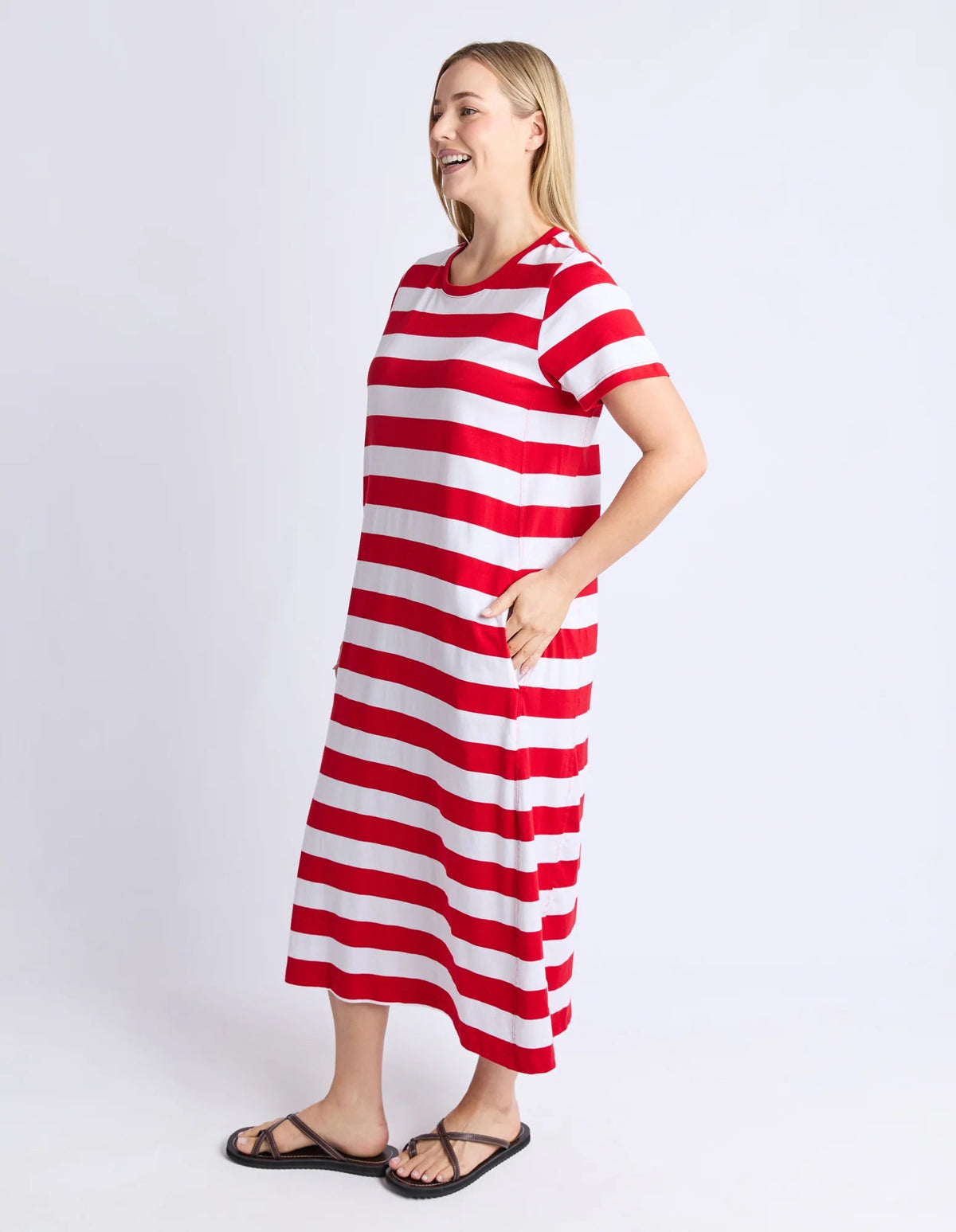 ELM_ADIRA DRESS STRIPE _ ADIRA DRESS STRIPE _ Ebony Boutique NZ