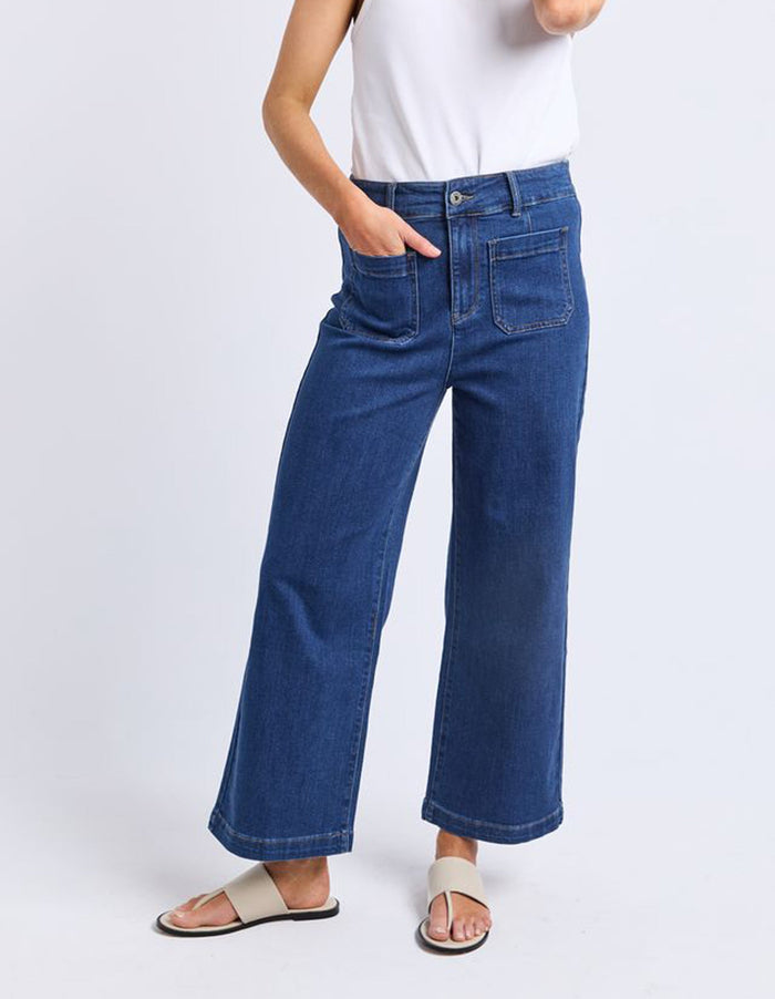 ALYSSA FRONT POCKET JEAN DUSTY DARK BLUE WASH_by_ELM_women's_in_New Zealand_ FEATURED / FRONT _