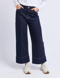ANDO PIN TUCK JEAN DARK BLUE WASH_by_ELM_women's_in_New Zealand_ ANGLE _