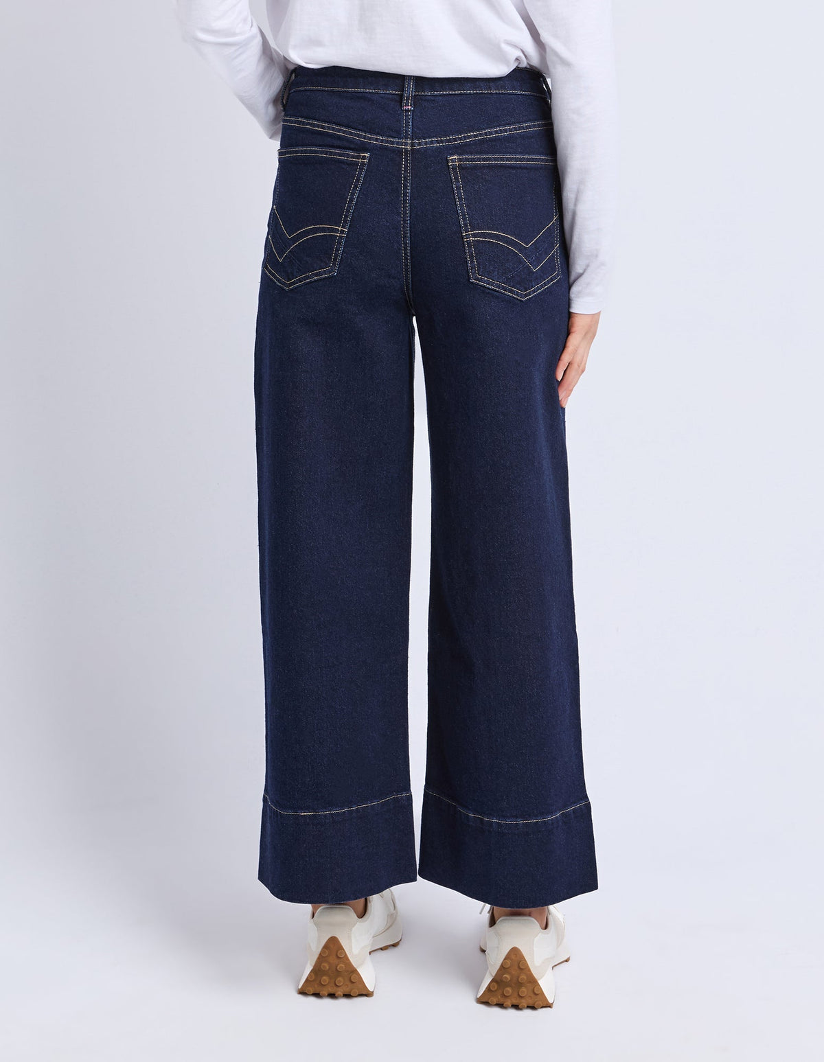 ANDO PIN TUCK JEAN DARK BLUE WASH_by_ELM_women's_in_New Zealand_ BACK _