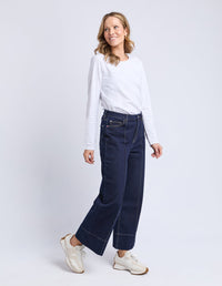 ANDO PIN TUCK JEAN DARK BLUE WASH_by_ELM_women's_in_New Zealand_ ANGLE _