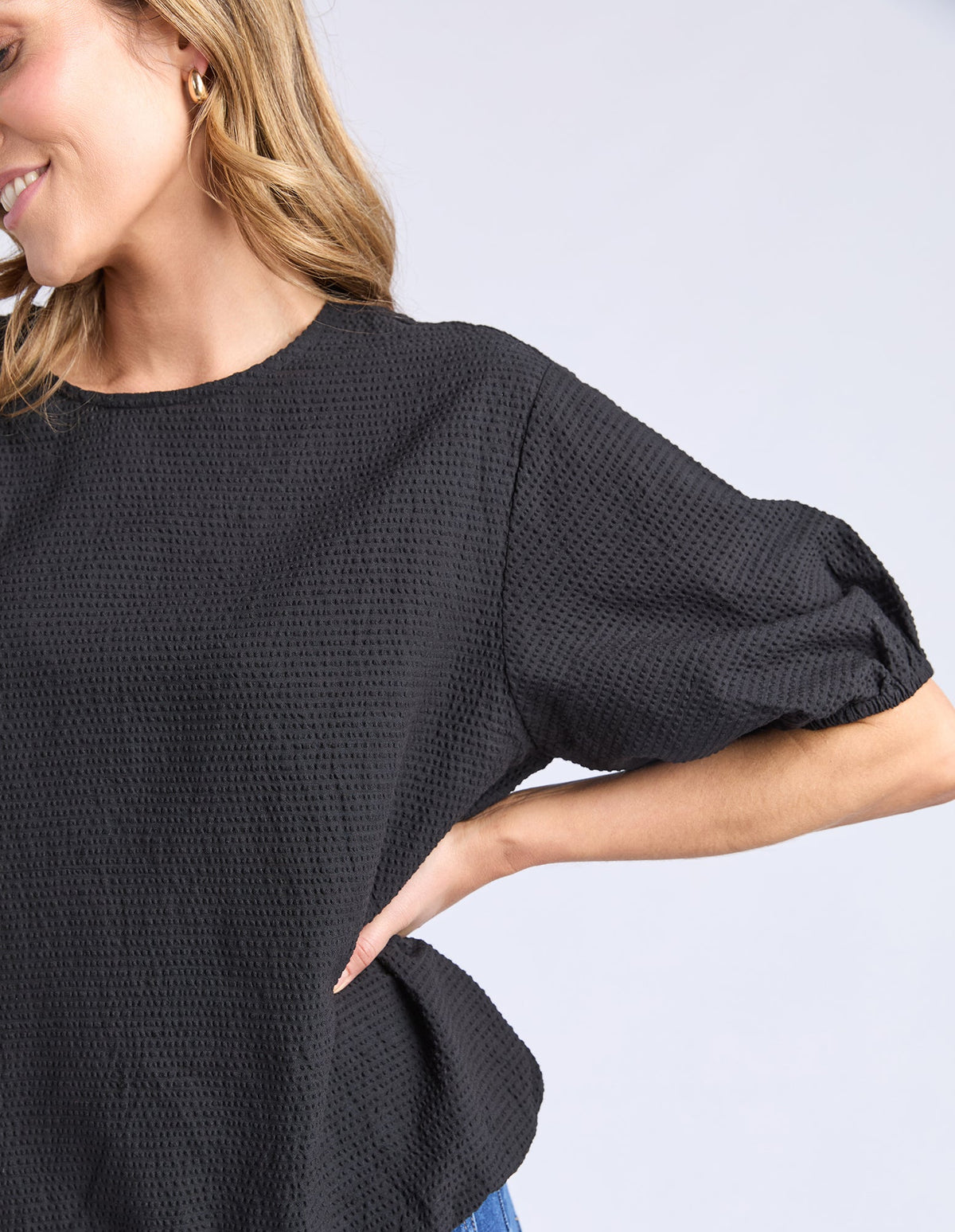 ASTRID TOP BLACK_by_ELM_women's_in_New Zealand_ DETAIL _