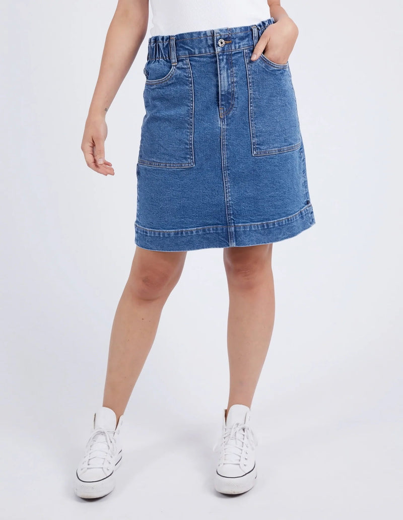 ELM_ATLAS DENIM SKIRT _ ATLAS DENIM SKIRT _ Ebony Boutique NZ