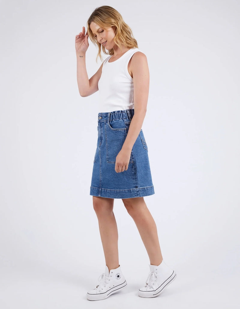 ELM_ATLAS DENIM SKIRT _ ATLAS DENIM SKIRT _ Ebony Boutique NZ