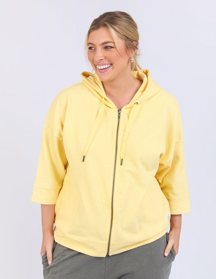 ELM_BEACHY ZIP HOODIE BANANA _ BEACHY ZIP HOODIE BANANA _ Ebony Boutique NZ
