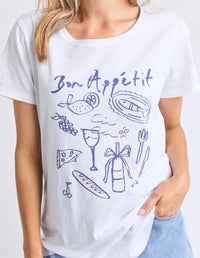 ELM_BON APPETIT TEE _ BON APPETIT TEE _ Ebony Boutique NZ