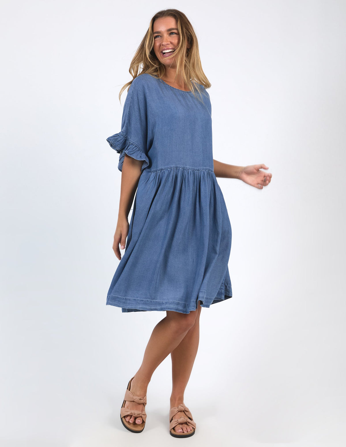 ELM_CHARLIE CHAMBRAY DRESS _ CHARLIE CHAMBRAY DRESS _ Ebony Boutique NZ