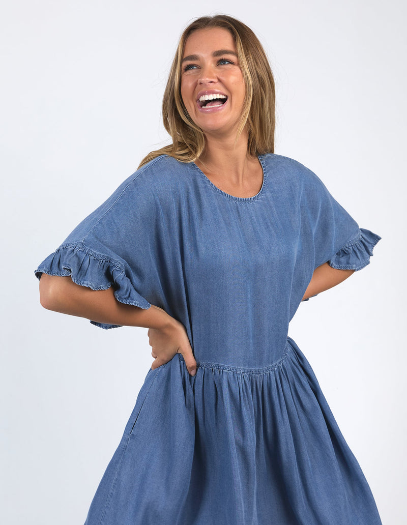 ELM_CHARLIE CHAMBRAY DRESS _ CHARLIE CHAMBRAY DRESS _ Ebony Boutique NZ