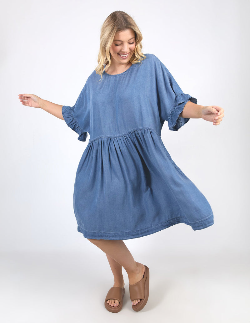 ELM_CHARLIE CHAMBRAY DRESS _ CHARLIE CHAMBRAY DRESS _ Ebony Boutique NZ