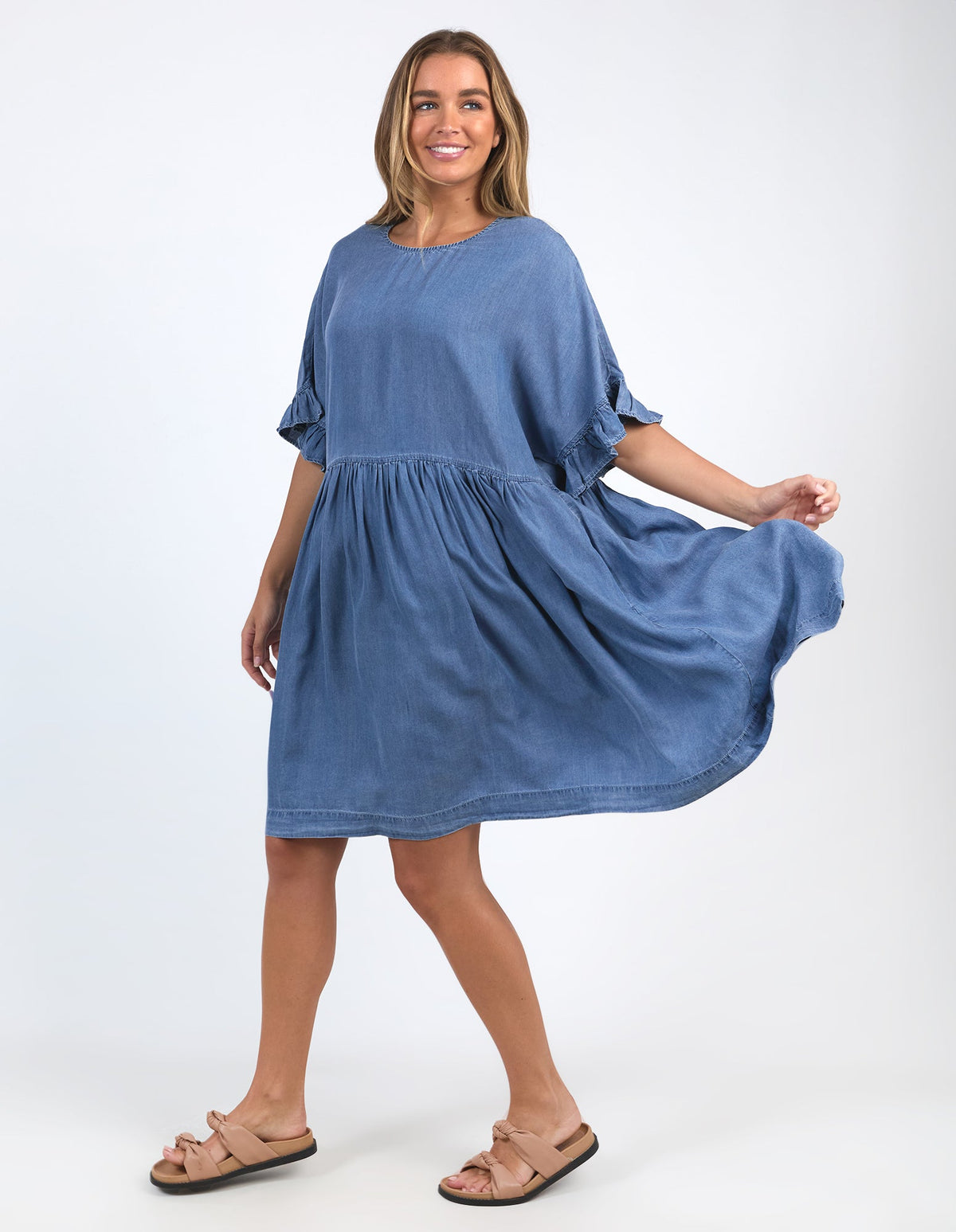 ELM_CHARLIE CHAMBRAY DRESS _ CHARLIE CHAMBRAY DRESS _ Ebony Boutique NZ