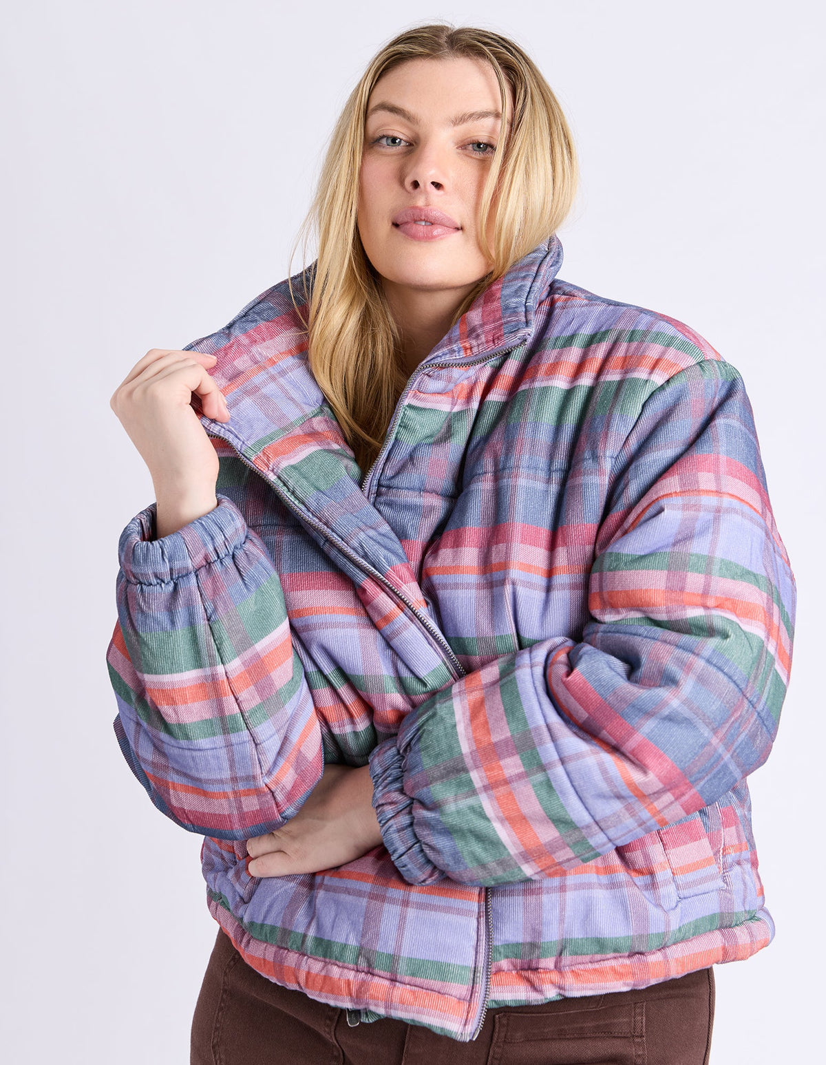 CORD CHECK JACKET_by_ELM_women's_in_New Zealand_ CORD CHECK JACKET _