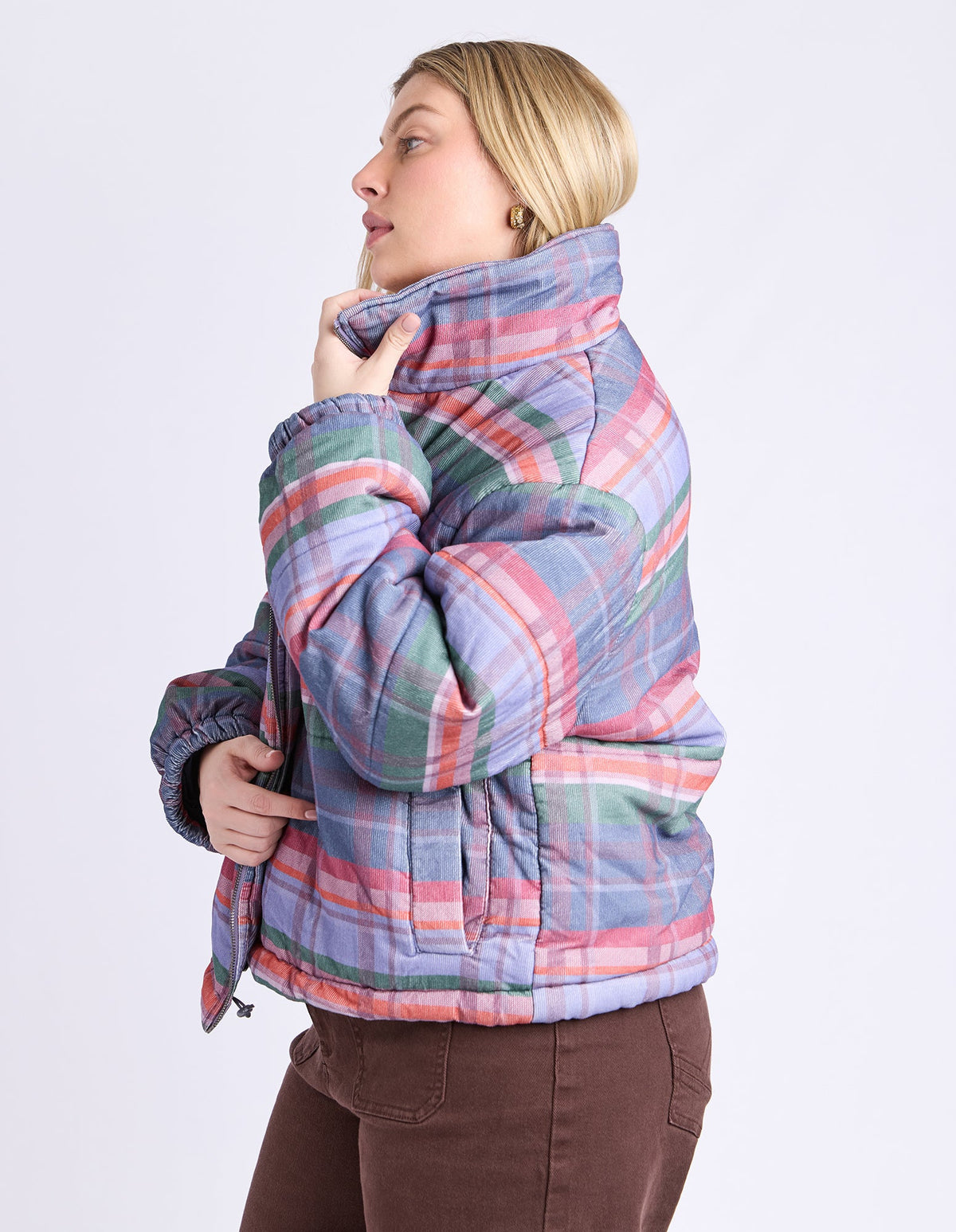 CORD CHECK JACKET_by_ELM_women's_in_New Zealand_ CORD CHECK JACKET _