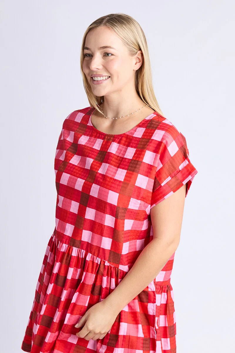 ELM_EDIN SHORT SLEEVE DRESS _ EDIN SHORT SLEEVE DRESS _ Ebony Boutique NZ