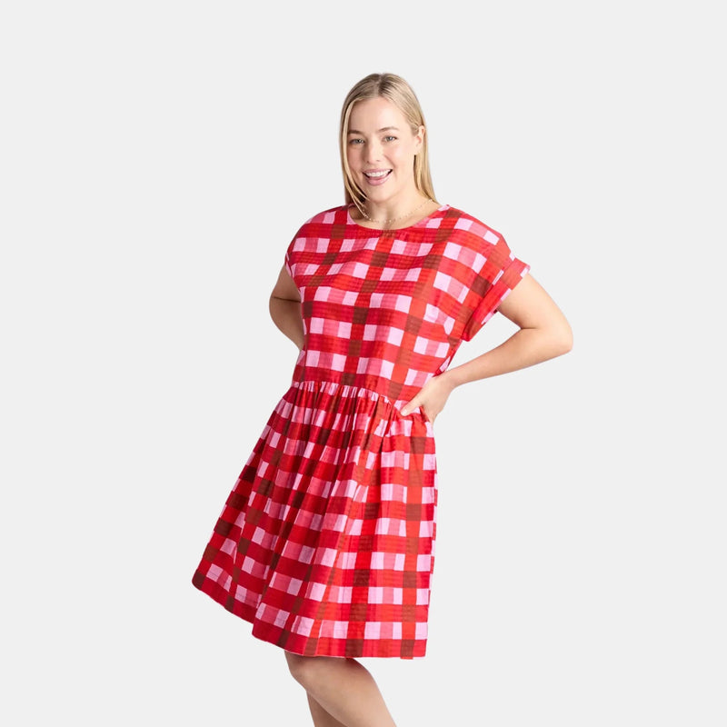 ELM_EDIN SHORT SLEEVE DRESS _ EDIN SHORT SLEEVE DRESS _ Ebony Boutique NZ