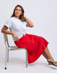 ELM_ELENI SKIRT POPPY _ ELENI SKIRT POPPY _ Ebony Boutique NZ