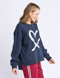 ELIN CREW NAVY_by_ELM_women's_in_New Zealand_ SIDE _